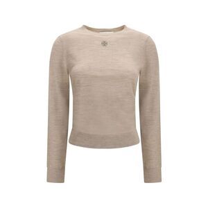 Tory Burch Beige Wool Oves Aries Women's Sweatshirt
